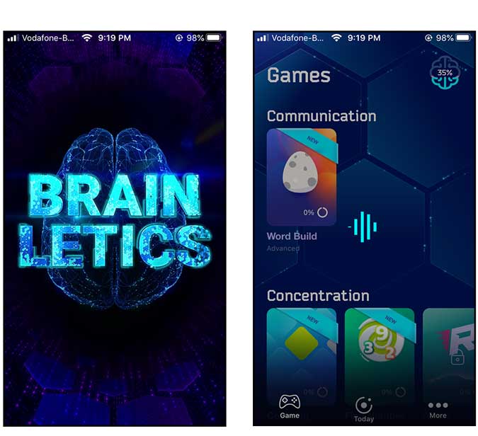 Скриншот приложения Brainletics