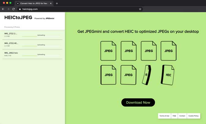 обработка изображений heic в сети