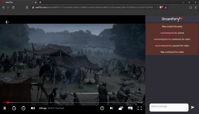 chat-window-streamparty-netflix — смотрите Netflix вместе на рабочем столе