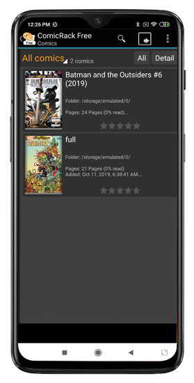 Местные читатели комиксов в стойке для комиксов бесплатное приложение для Android