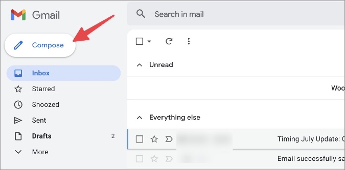 составить электронное письмо в Gmail в macOS