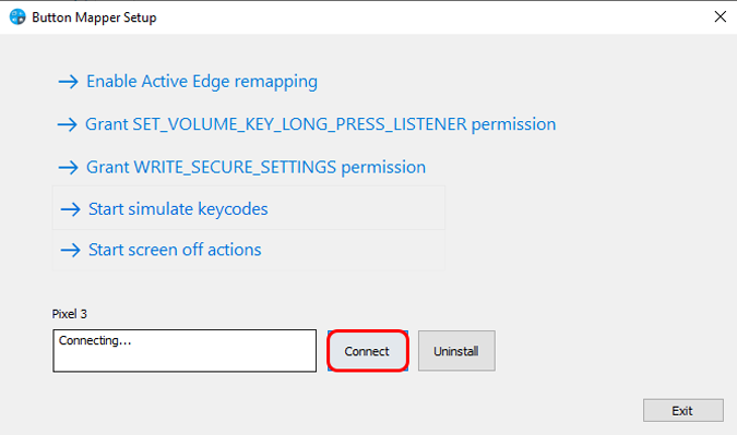 Подключите пиксельное устройство к настольному приложению Button Mapper