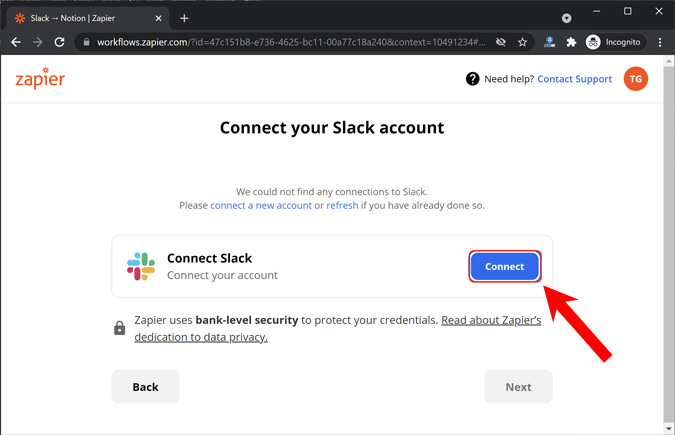 интегрировать Slack в Zapier