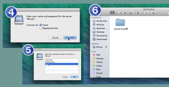 подключение Mac к Windows через общую папку