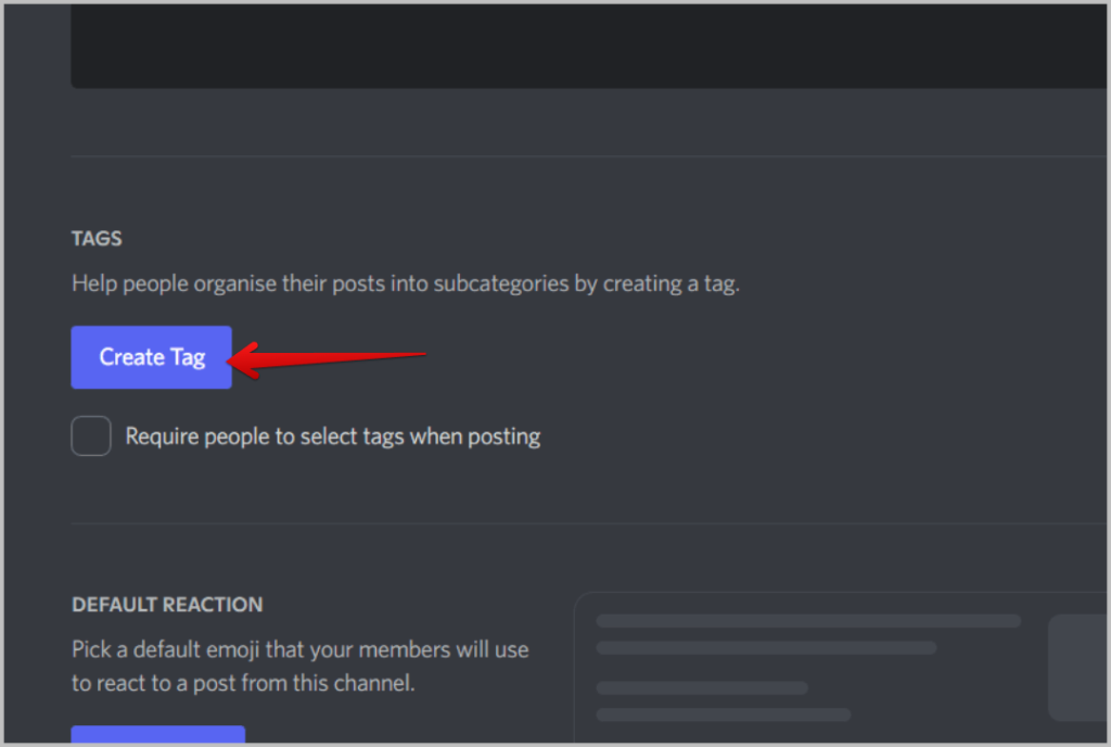 Создание тегов на канале Форума в Discord