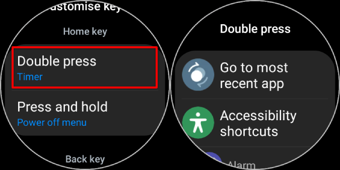 Настройка двойного нажатия клавиши «Домой» на Galaxy Watch