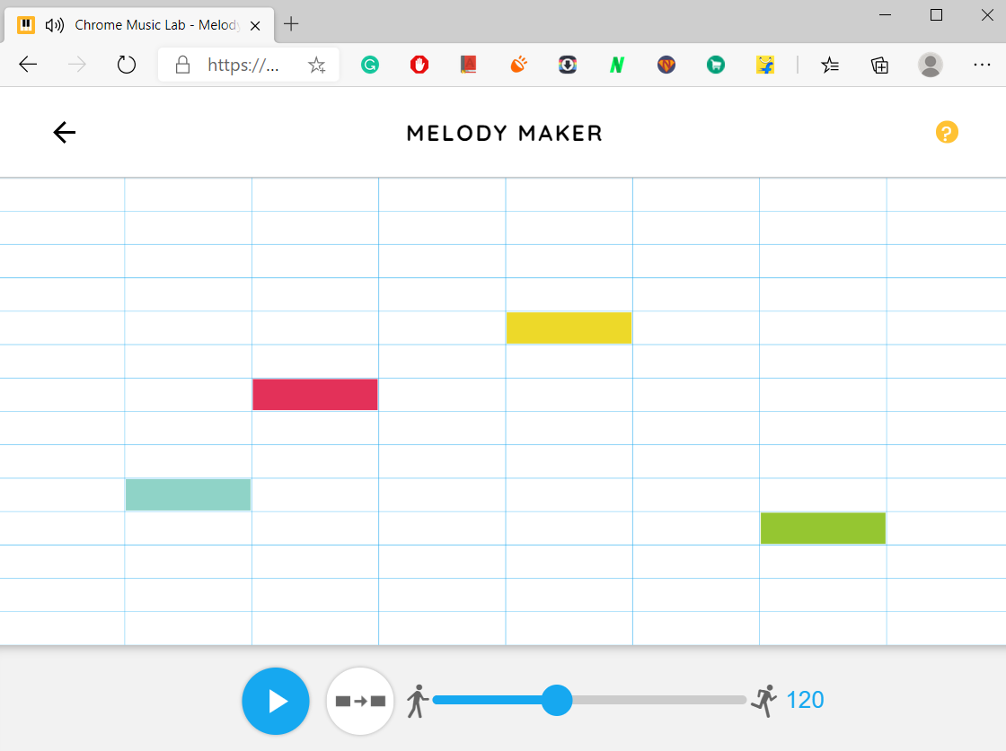 Melody Maker в Chrome Music Labs