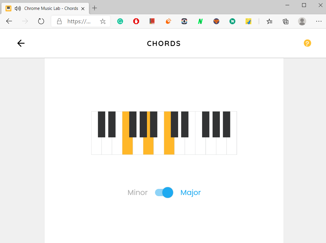 Аккорды в Chrome Music Lab