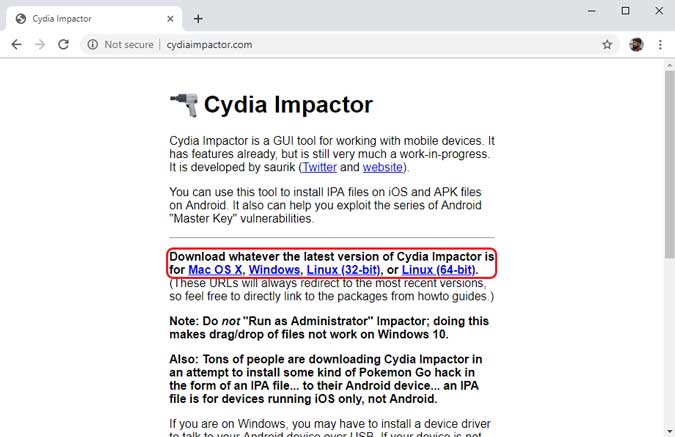 Cydia Импактор