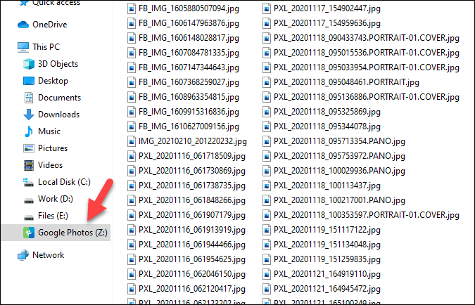 скачать копию фотографий Google на компьютер с помощью RAIDRIVE