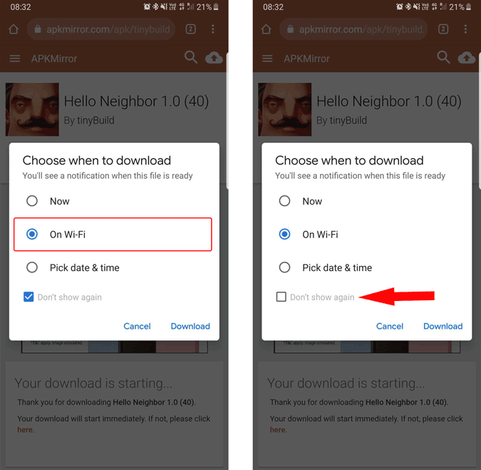 планирование загрузки по Wi-Fi на Chrome