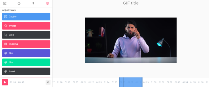 Создание GIF из видео YouTube на GIFS.com