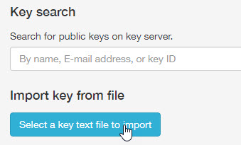 ключ импорта шифрования электронной почты