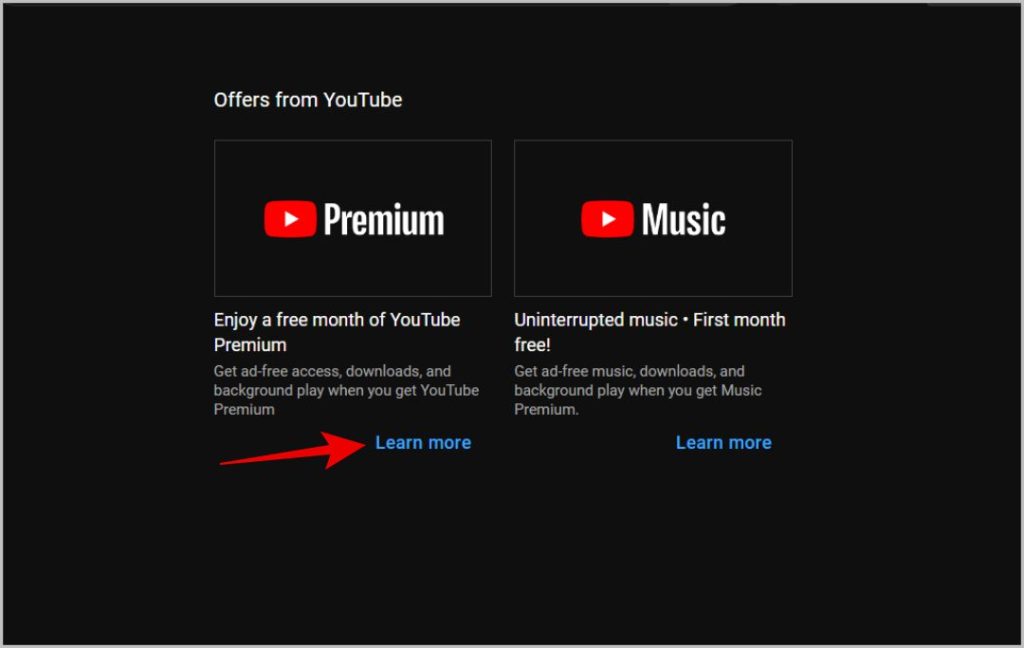 бесплатный месяц YouTube Premium на YouTube