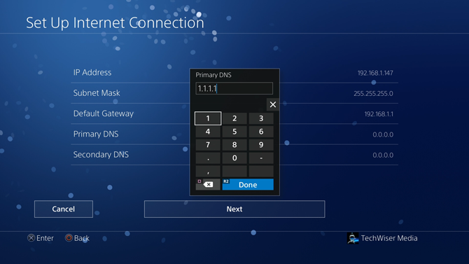 изменить DNS на PS4- DNS