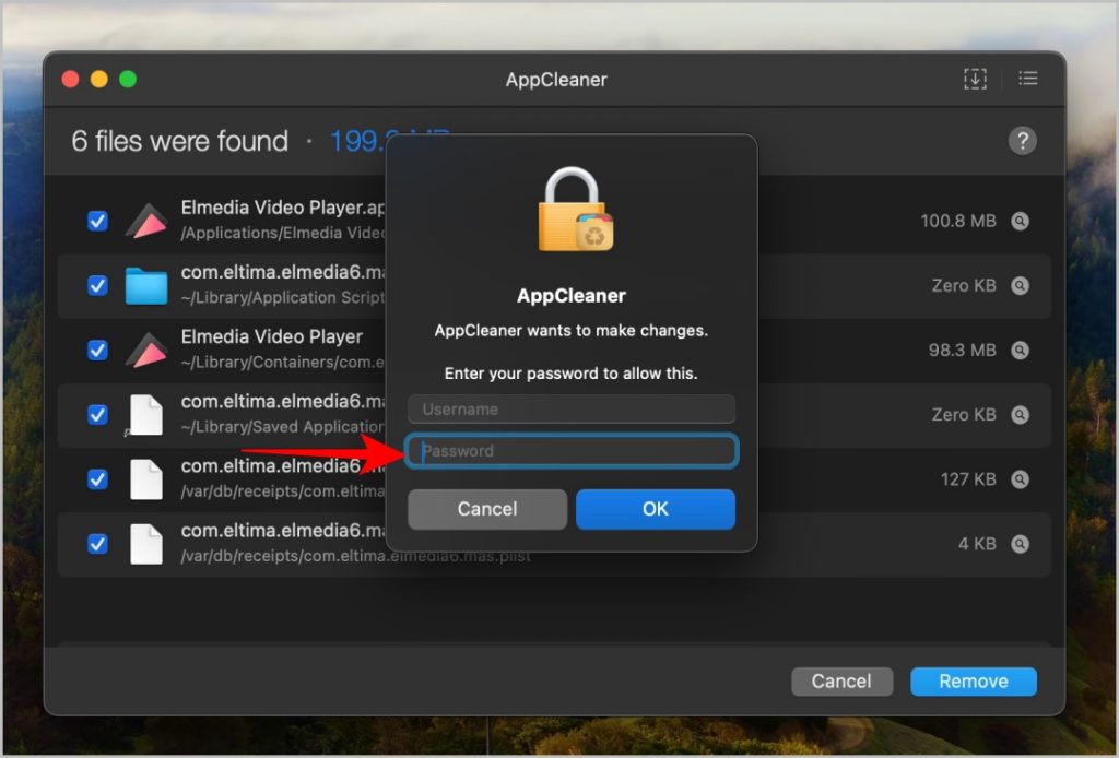 Предоставление разрешения на удаление файлов на Mac