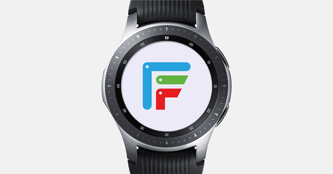 Скриншот Galaxy Watch с логотипом Facer