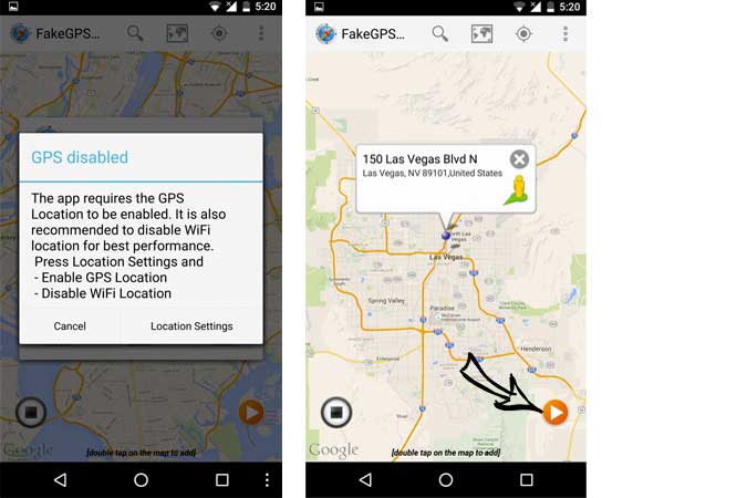 поддельное-ваше-GPS-приложение для Android