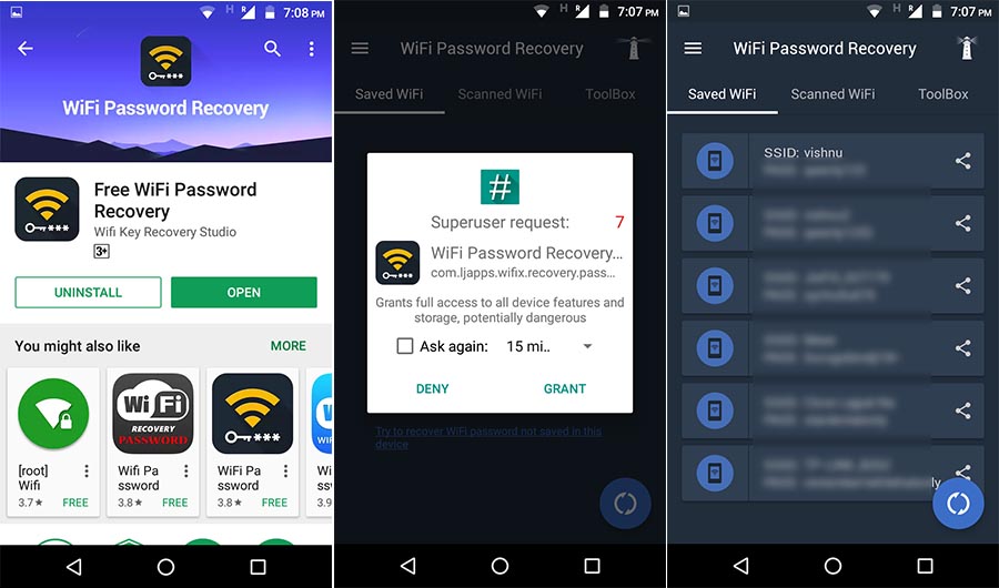 найти пароль Wi-Fi в Android