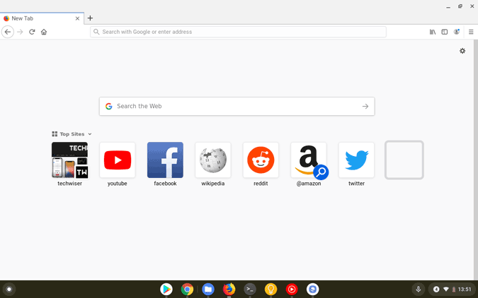 Firefox на Chromebook