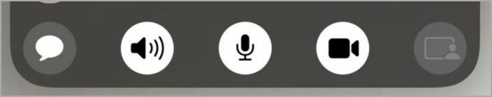 Кнопки камеры FaceTime и микрофона в iPhone