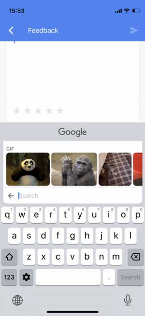 Функция GIF Gboard