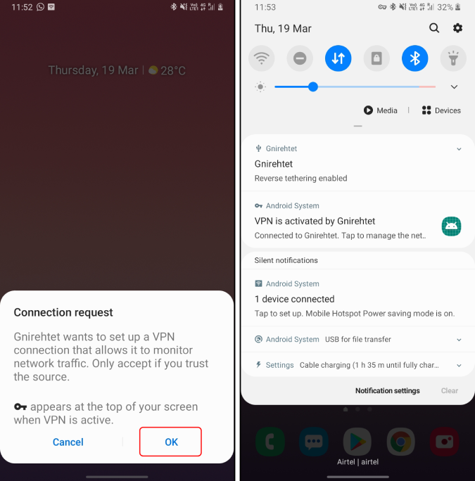 gnirehtet-vpn-request-on-android — создать точку доступа Wi-Fi в Ubuntu