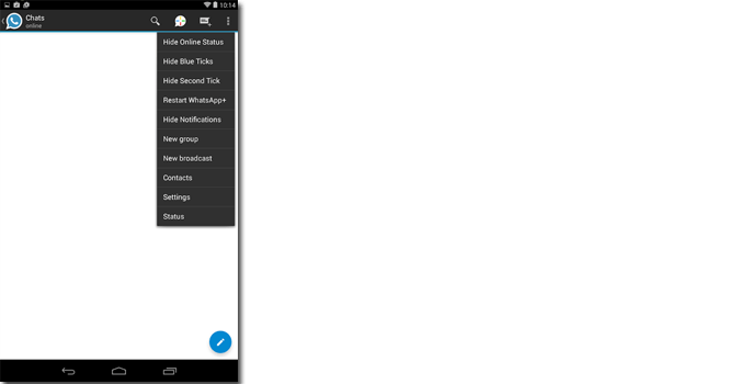 скрыть онлайн-статус WhatsApp в WhatsApp Plus