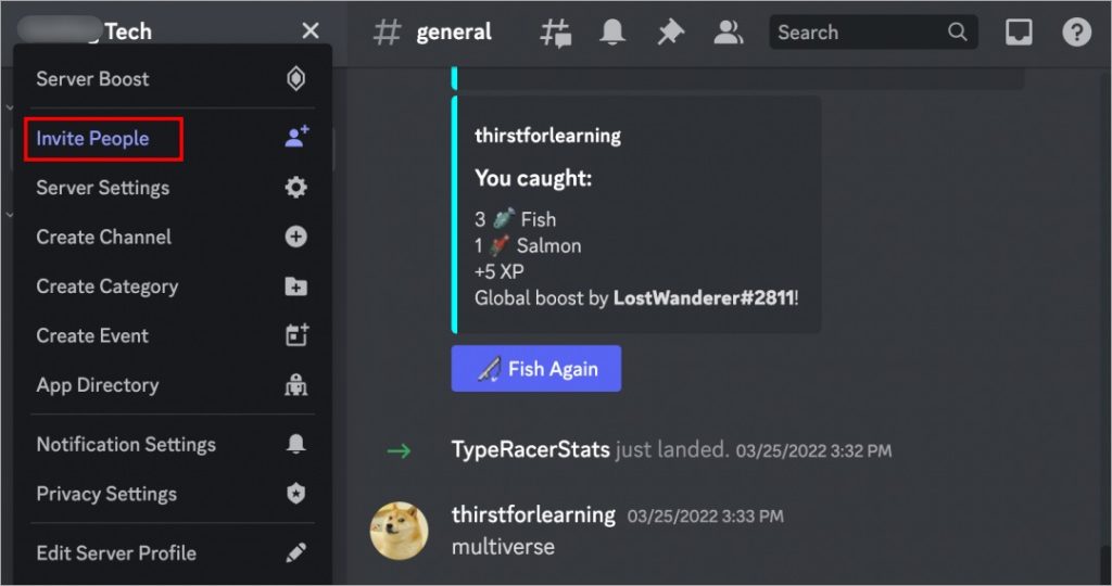 приглашайте людей на свой сервер Discord в Интернете и на компьютере