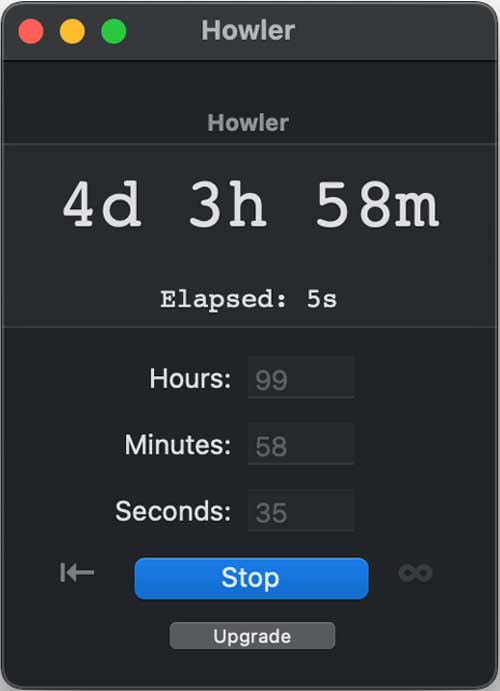 приложение Howler для Mac - приложения обратного отсчета для Mac