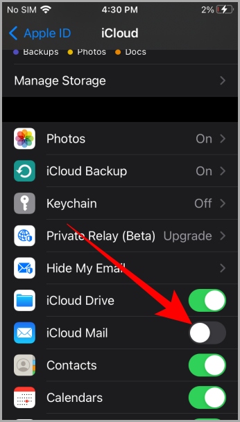 Настройки почты iCloud iPhone