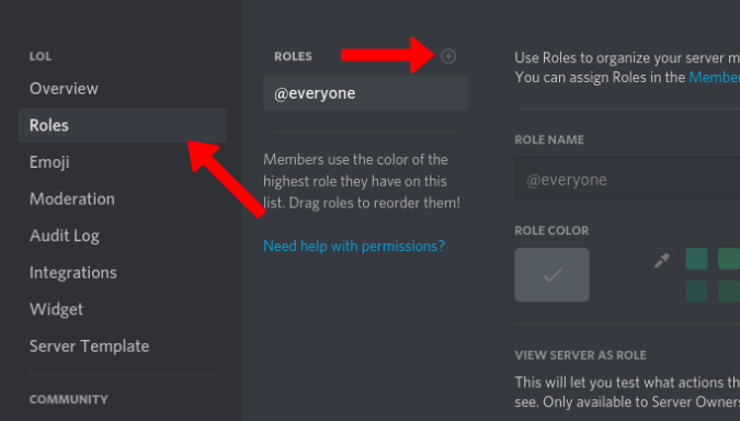 Добавление ролей на Discord Server