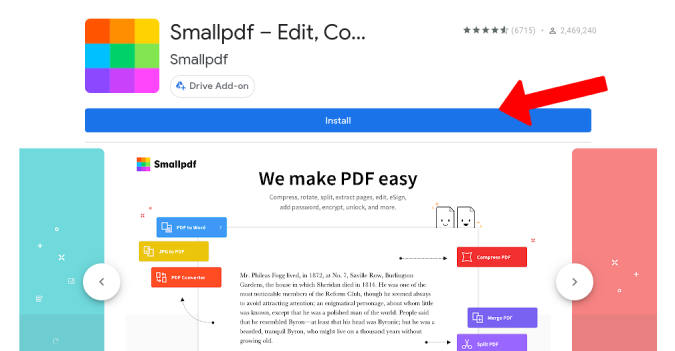 Добавление Small PDF в качестве дополнения к рабочему пространству