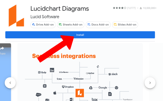 Установка диаграмм Lucid Chart