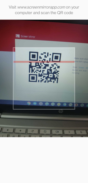 Сканирование QR-кода в приложении Screen Mirror