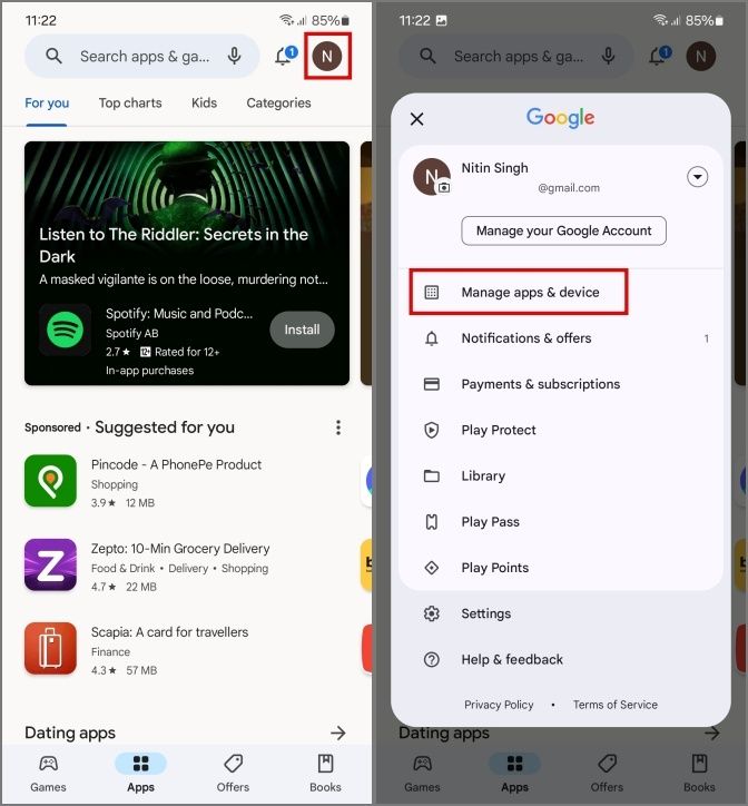 управление установленными приложениями на Android из магазина Google Play