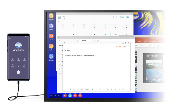 Использование Samsung Dex с кабелем MHL
