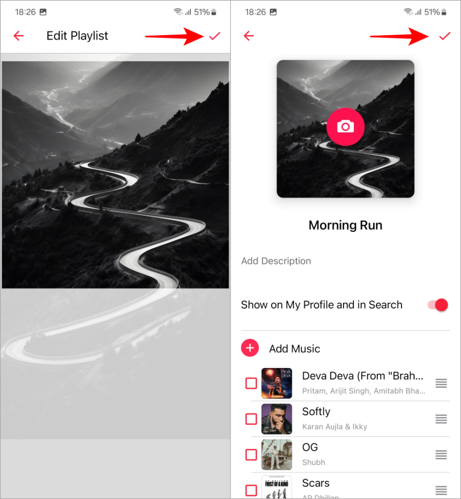 Сохранить обложку плейлиста в Apple Music на Android