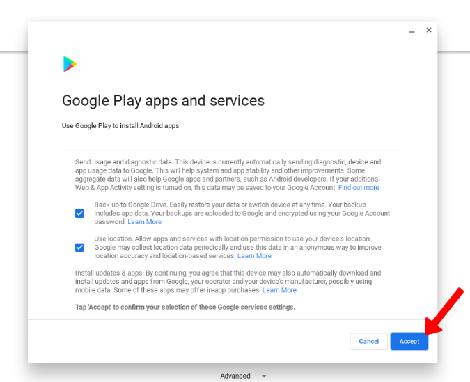 Установка Play Store на Chromebook