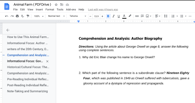 Открытие PDF-файла в Google Docs