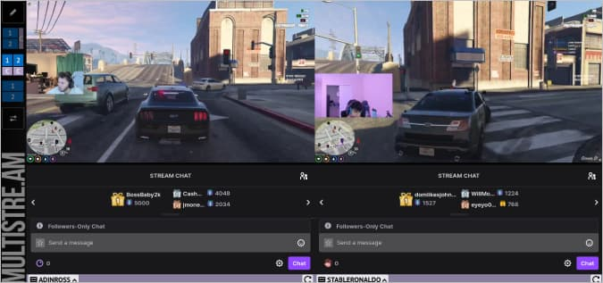 MultiStre.am будет транслировать несколько потоков Twitch с помощью своих чатов