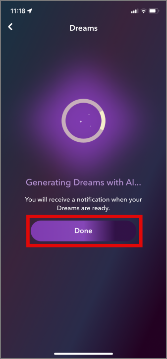 генерировать мечты с помощью ИИ в Snapchat