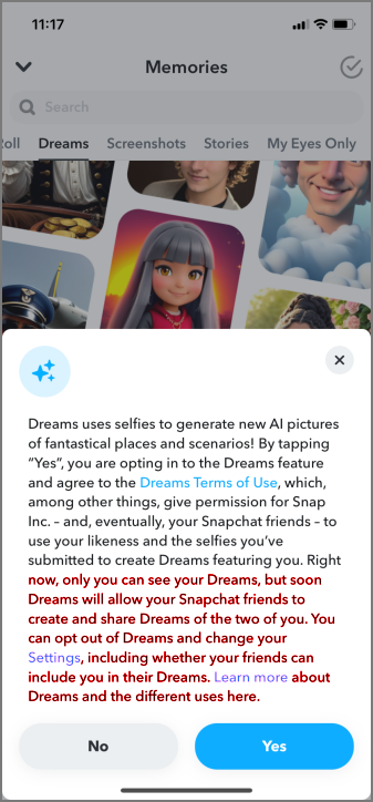 Функция создания портретов с помощью ИИ с друзьями скоро появится в Snapchat