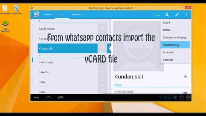 вставить список контактов в WhatsApp-3, скопировать