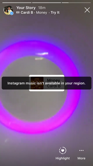 Instagram Music недоступна в вашем регионе — недоступно