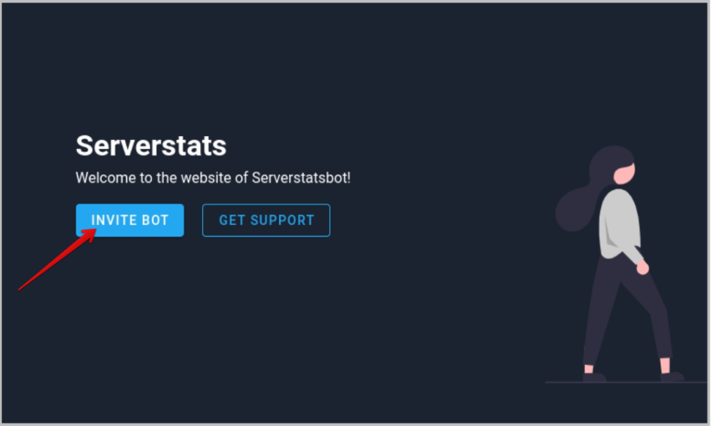 Добавление бота Serverstats в Discord