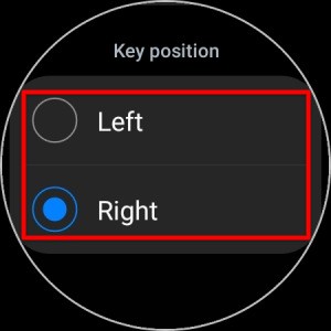 Изменение положения кнопок на Galaxy Watch