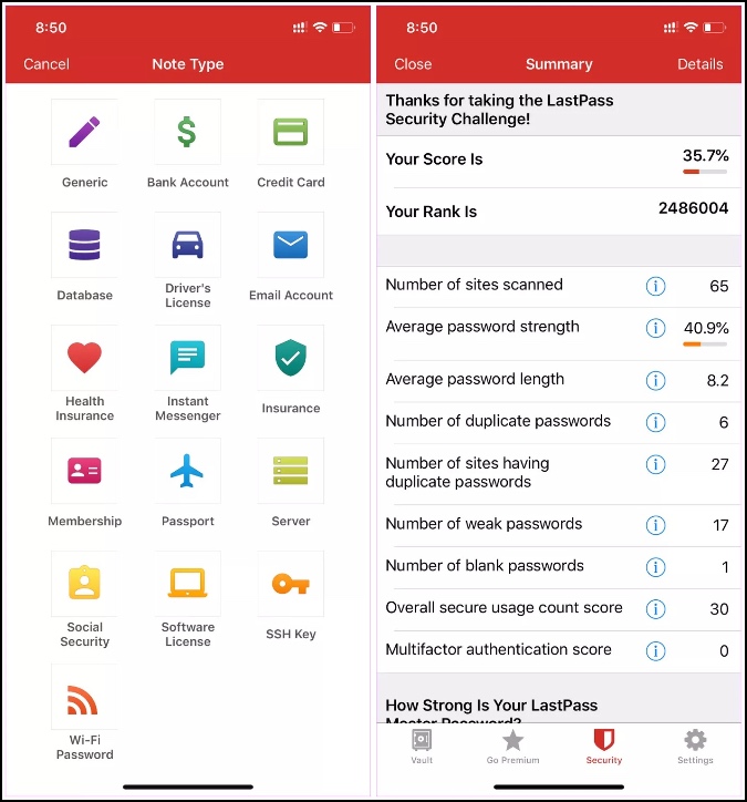 мобильные приложения Lastpass