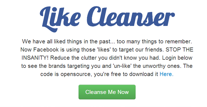 как очищающее средство на Facebook