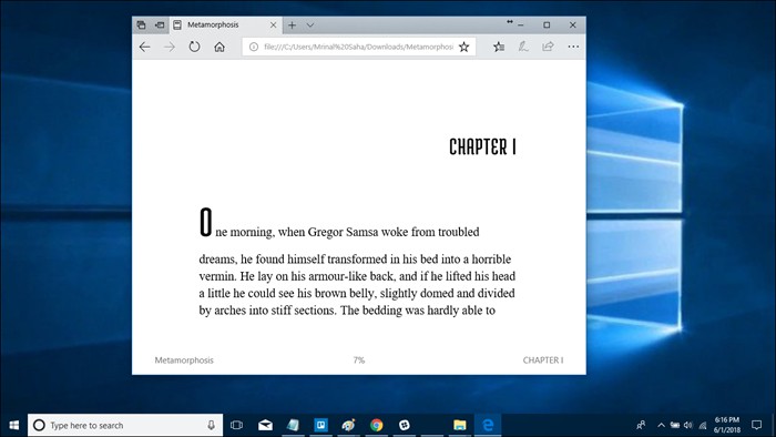 Microsoft Edge Windows 10 для чтения epub